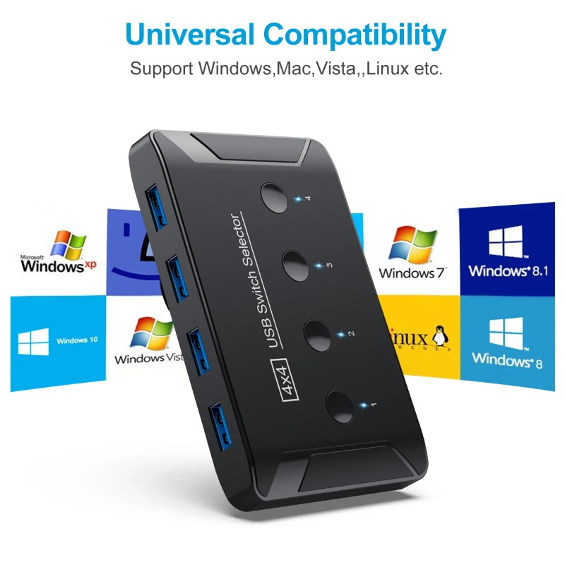 Laptop Accessories Women - 4 입력 4 출력 KVM USB3.0
