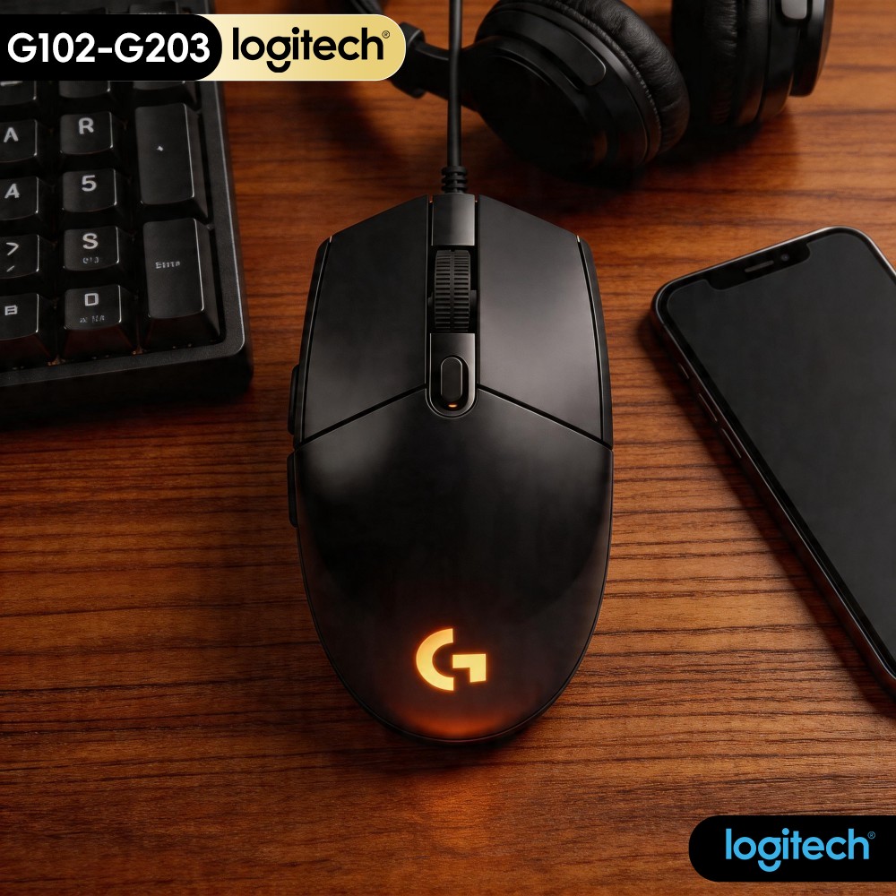 Logitech Mouse G203 - G102 로지텍 G203 게이밍 마우스, 클래식