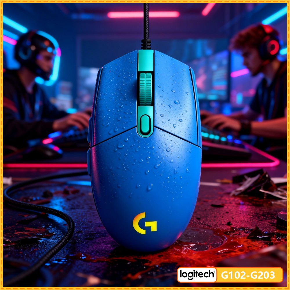 Logitech Mouse G203 - 로지텍 G203 마우스, 유선 USB 게이밍