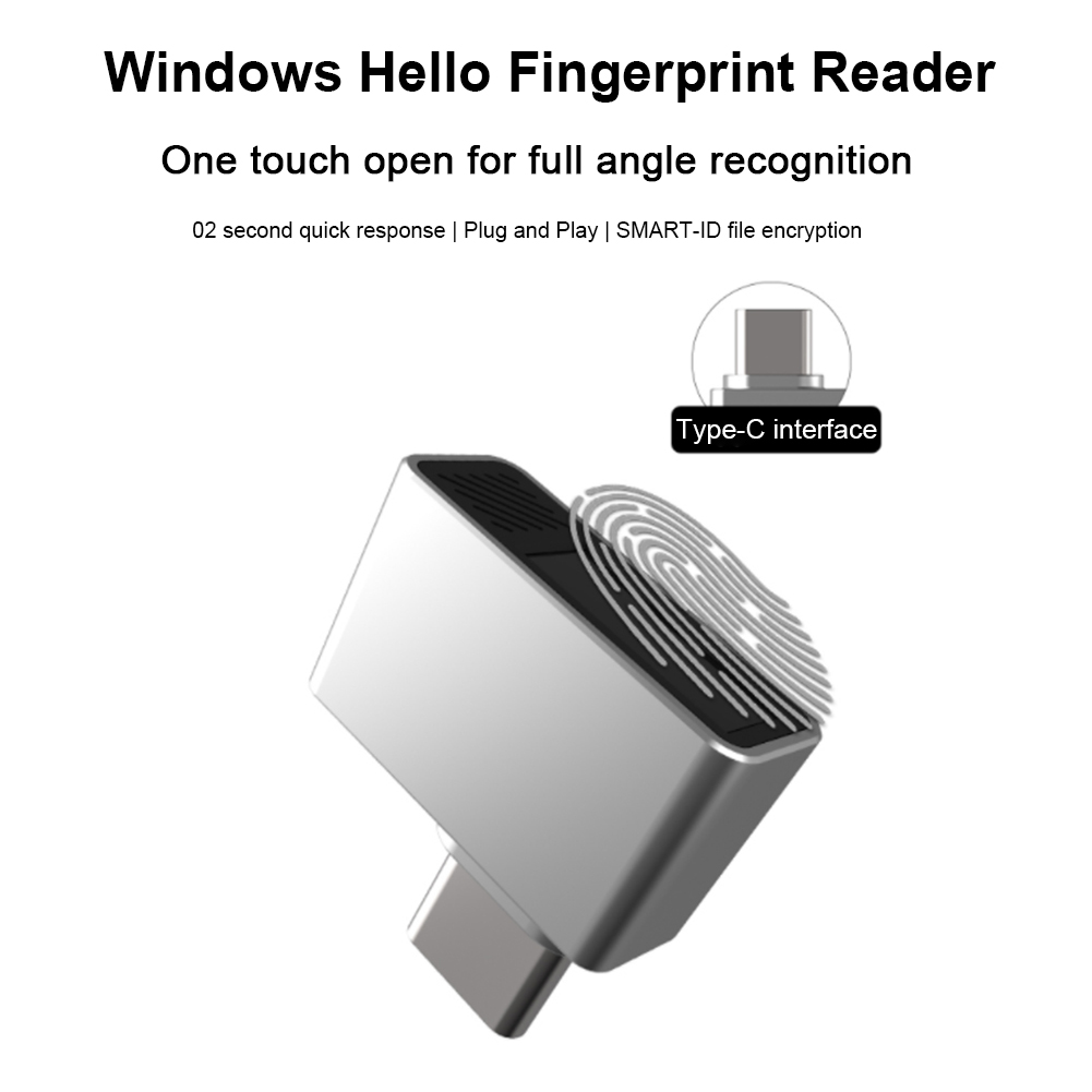 Fingerprint Reader Usb - Type-C 생체 인식 스캐너 비밀번호 없는