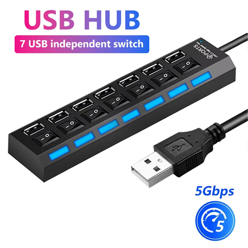 Laptop Office Accessories - 노트북 컴퓨터 액세서리용 7 포트 USB