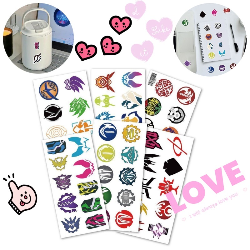 Laptop Accessories Stickers - 60 시트 가면 라이더 로고 스티커
