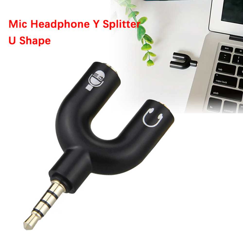 3.5mm 헤드폰 마이크 분배기 어댑터 U 자형 스테레 - Laptop Accessories Headphones 리뷰 및 가격