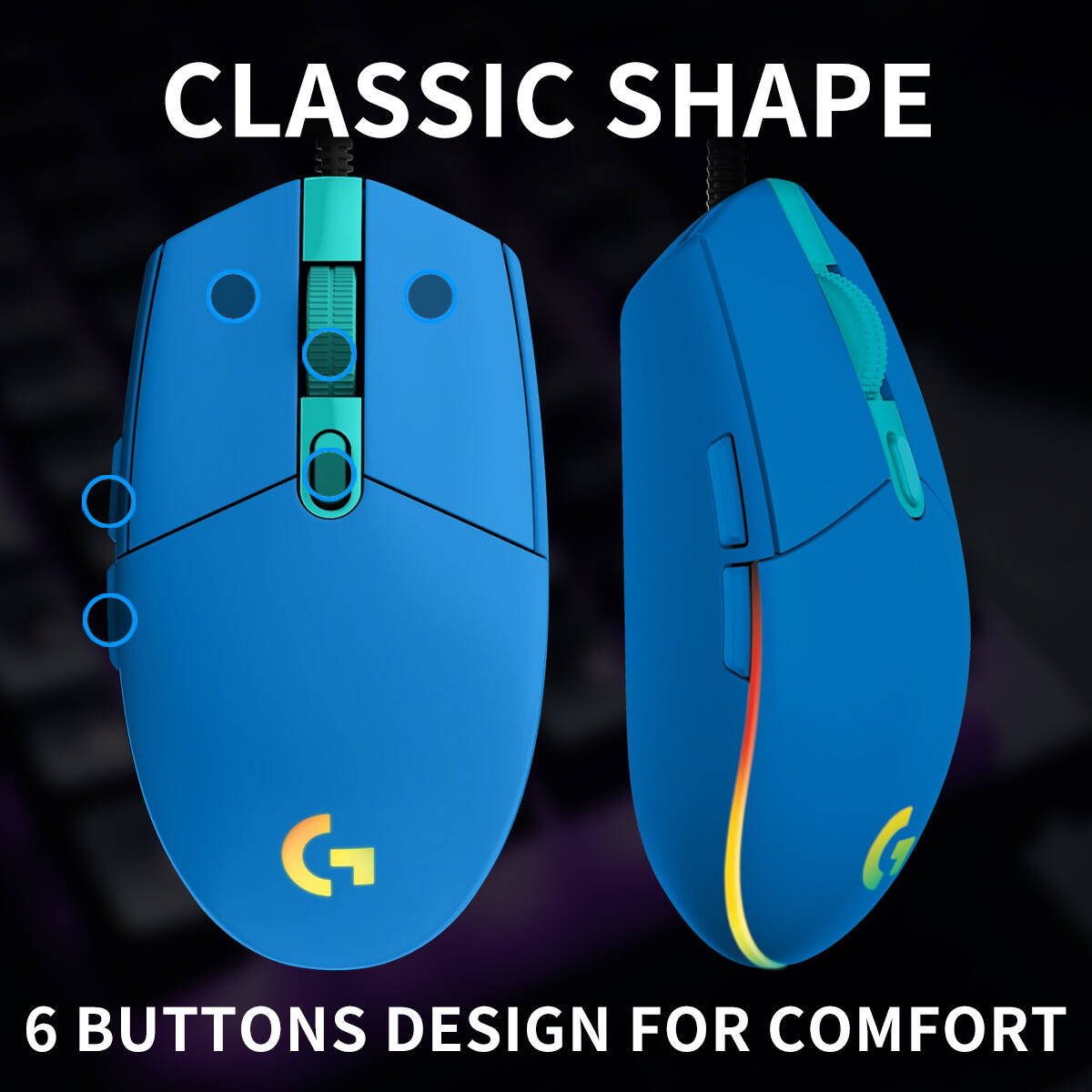 로지텍 G203 유선 게이밍 마우스 다양한 RGB 선택 - Logitech Mouse G203 리뷰 및 가격