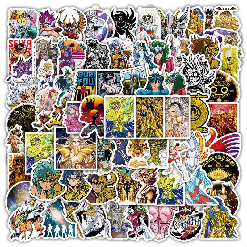 101Pcs 세인트 세이야 애니메이션 스티커 만화 캐릭 - Laptop Accessories Stickers 리뷰 및 가격