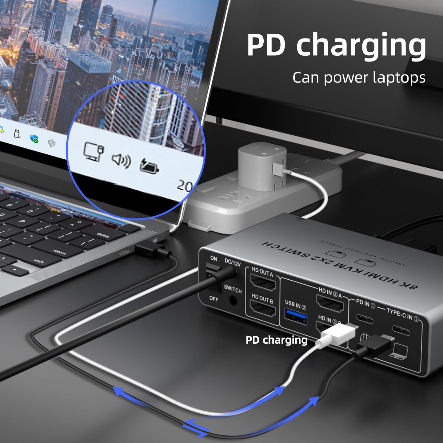 USB C HDMI DP KVM 스위치 2 모니터 2  - Laptop Accessories Women 리뷰 및 가격