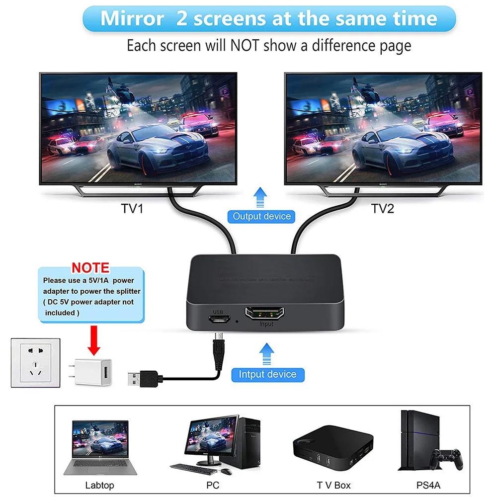 1-in-2-Out 4K 스위치 비디오 HDMI 호환  - Laptop Accessories Distributor 리뷰 및 가격