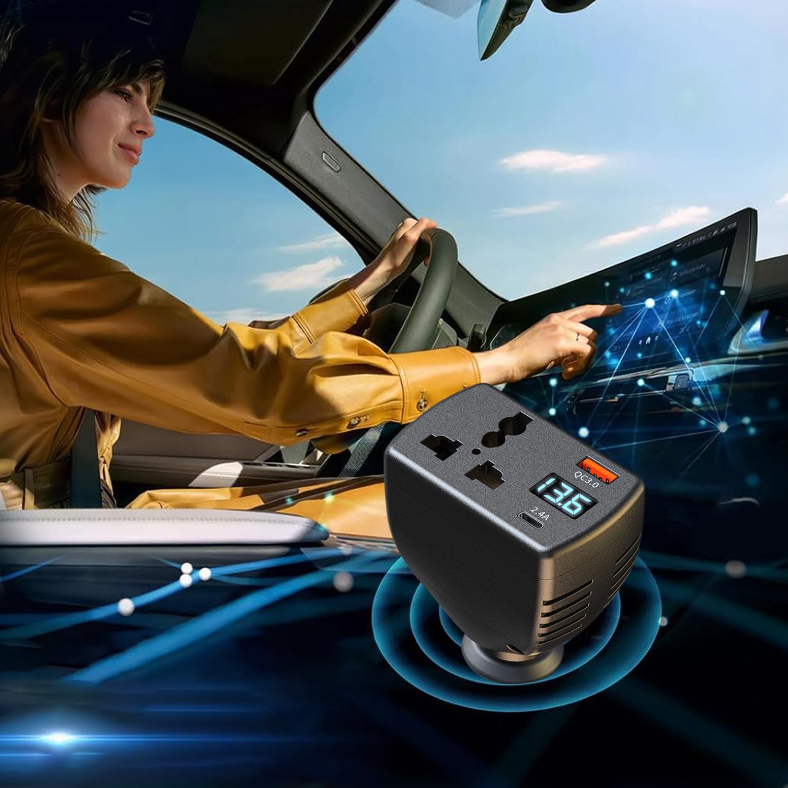 디지털 디스플레이 인버터 노트북 차량용 충전기 150W - Laptop Accessories Women 리뷰 및 가격