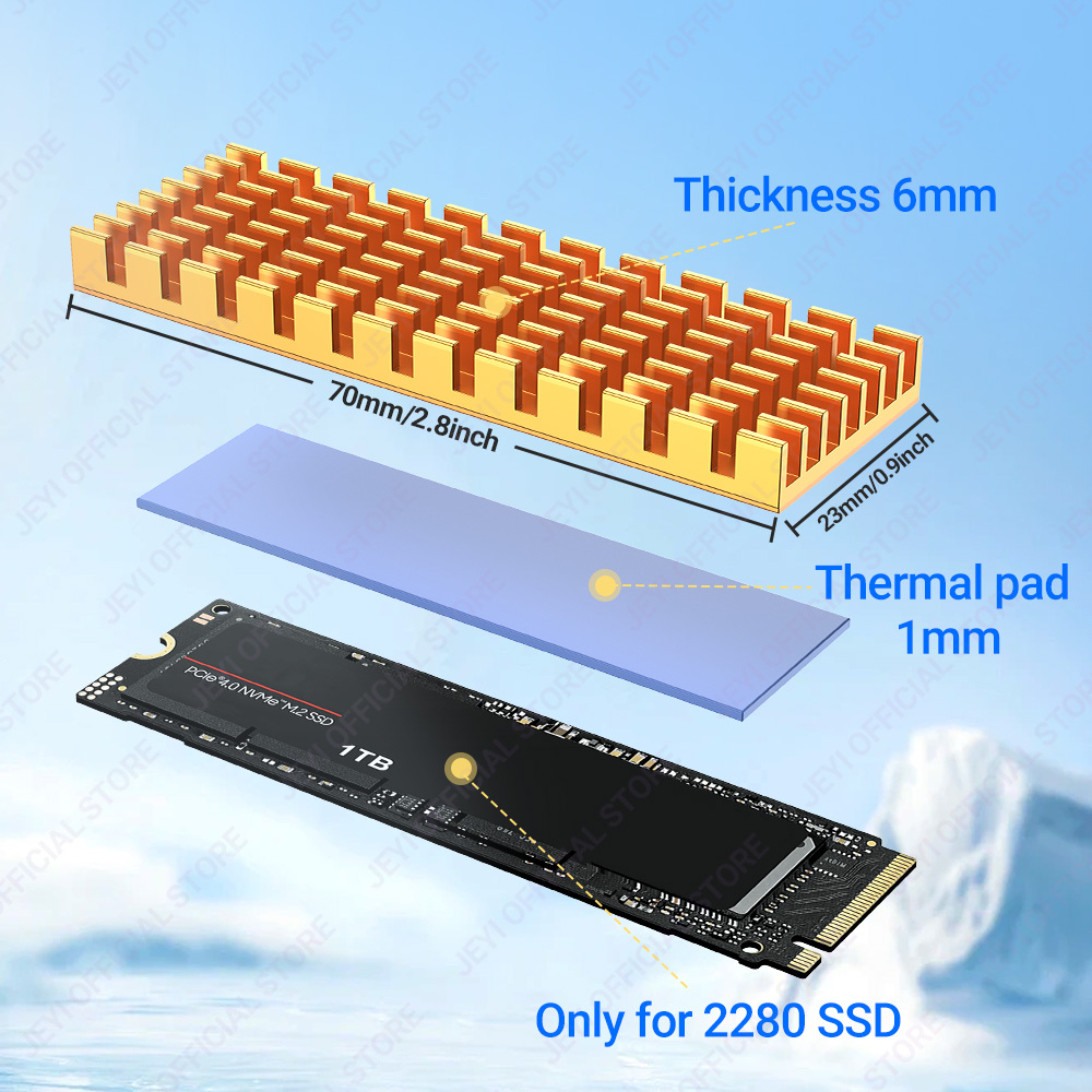 JEYI M.2 SSD 방열판 알루미늄 쿨러 열 패드가 - External Nvme Ssd 리뷰 및 가격