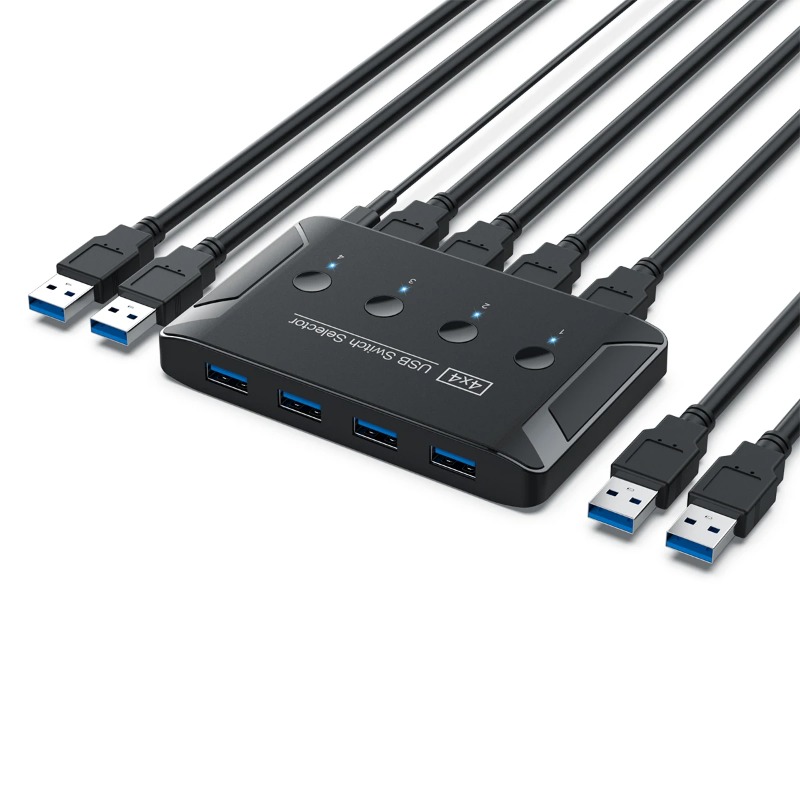 4 입력 4 출력 KVM USB3.0 스위치 공유 컨트 - Laptop Accessories Women 리뷰 및 가격
