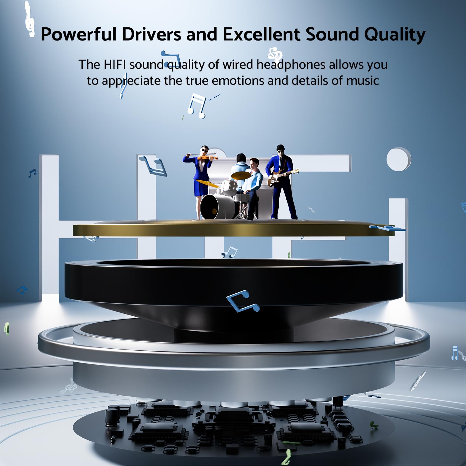 HiFi 서라운드 헤드폰 iPhone 용 베이스 스테레 - Laptop Accessories Headphones 리뷰 및 가격