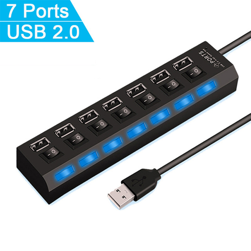 노트북 컴퓨터 액세서리용 7 포트 USB 2.0 허브  - Laptop Office Accessories 리뷰 및 가격