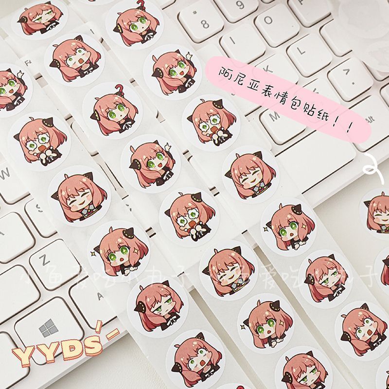 500개 스파이 패밀리 아니아 귀여운 곱슬 스티커, 저 - Laptop Accessories Cover 리뷰 및 가격