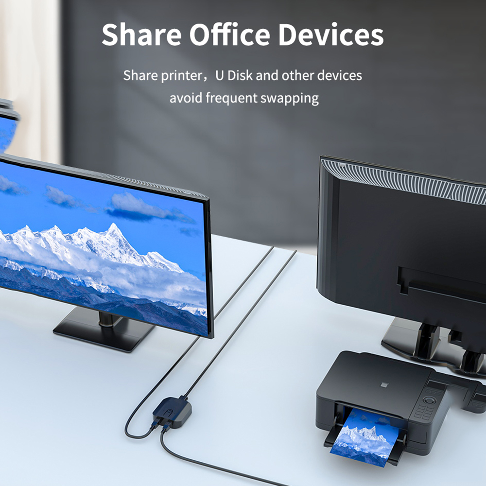 KVM 스위치 박스 선택기 듀얼 USB 스위치, 모니터 - Laptop Accessories Toys 리뷰 및 가격