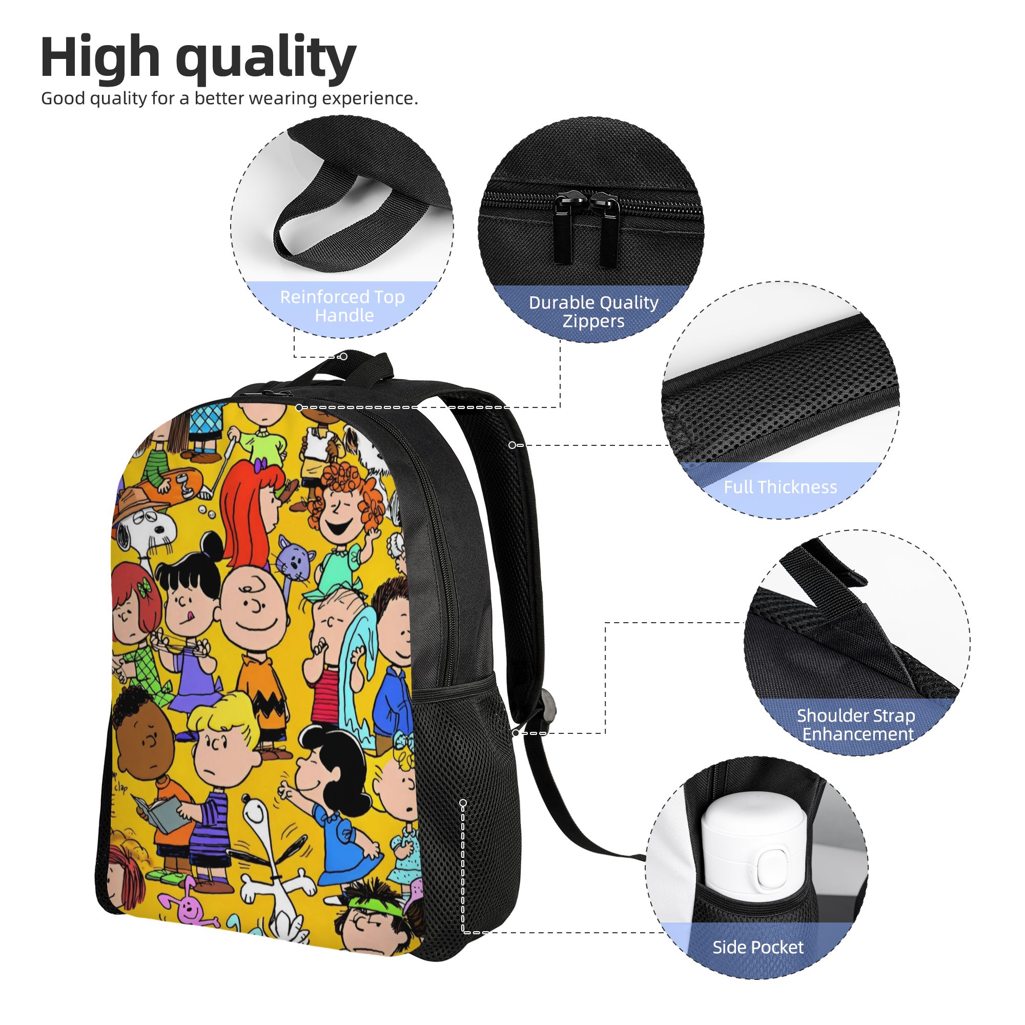 스누피 땅콩 패션 배낭 스포츠 고등학교 하이킹 여행 만 - Laptop Accessories Women 리뷰 및 가격