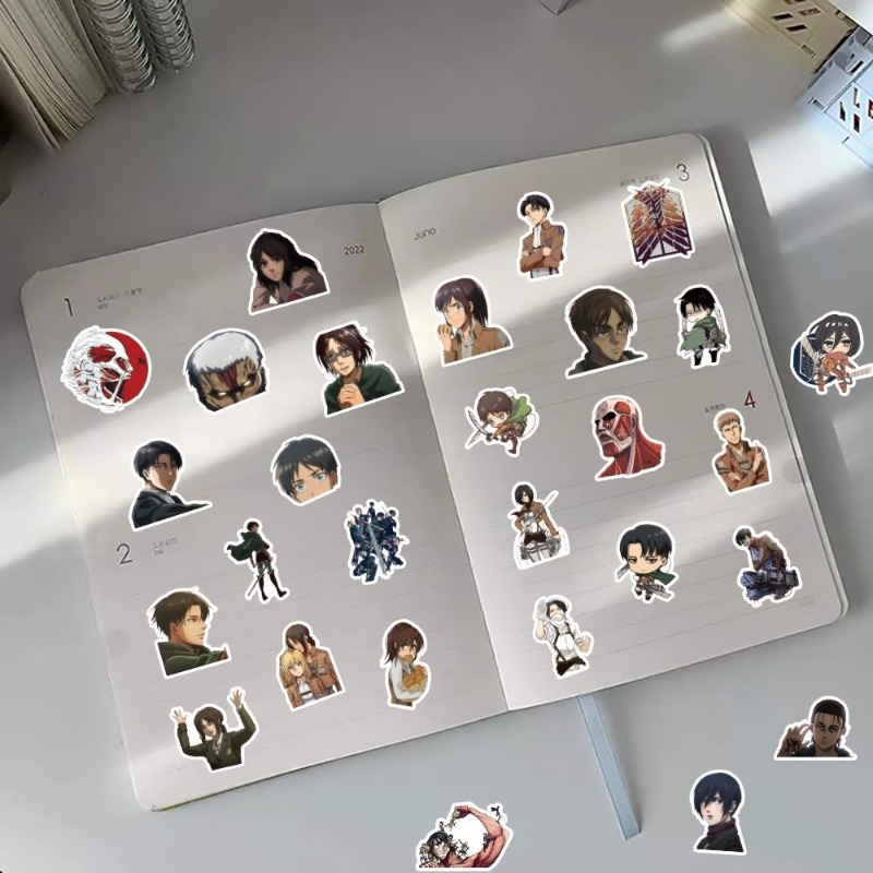 60Pcs 진격의 거인 애니메이션 스티커 귀여운 미적  - Laptop Accessories Stickers 리뷰 및 가격