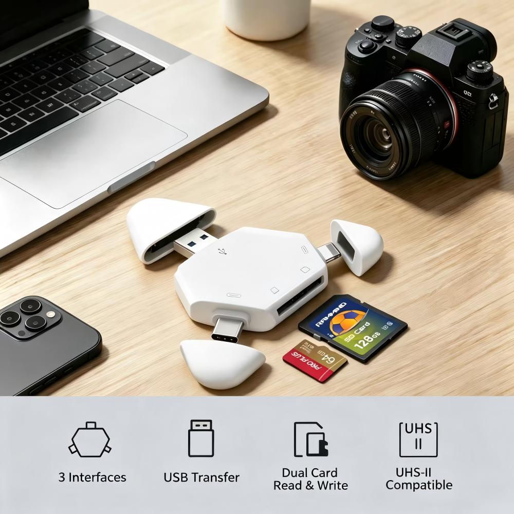 3 in 1 메모리 카드 리더기 (삼각형 자석 캡 포함 - Laptop Accessories Distributor 리뷰 및 가격