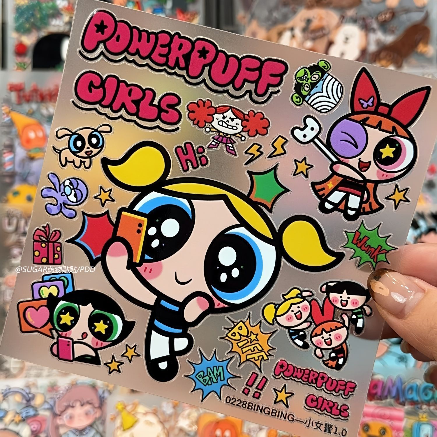 귀여운 파워퍼프 걸 캐릭터 스티커 시트 빈티지 스타일  - Laptop Accessories Stickers 리뷰 및 가격