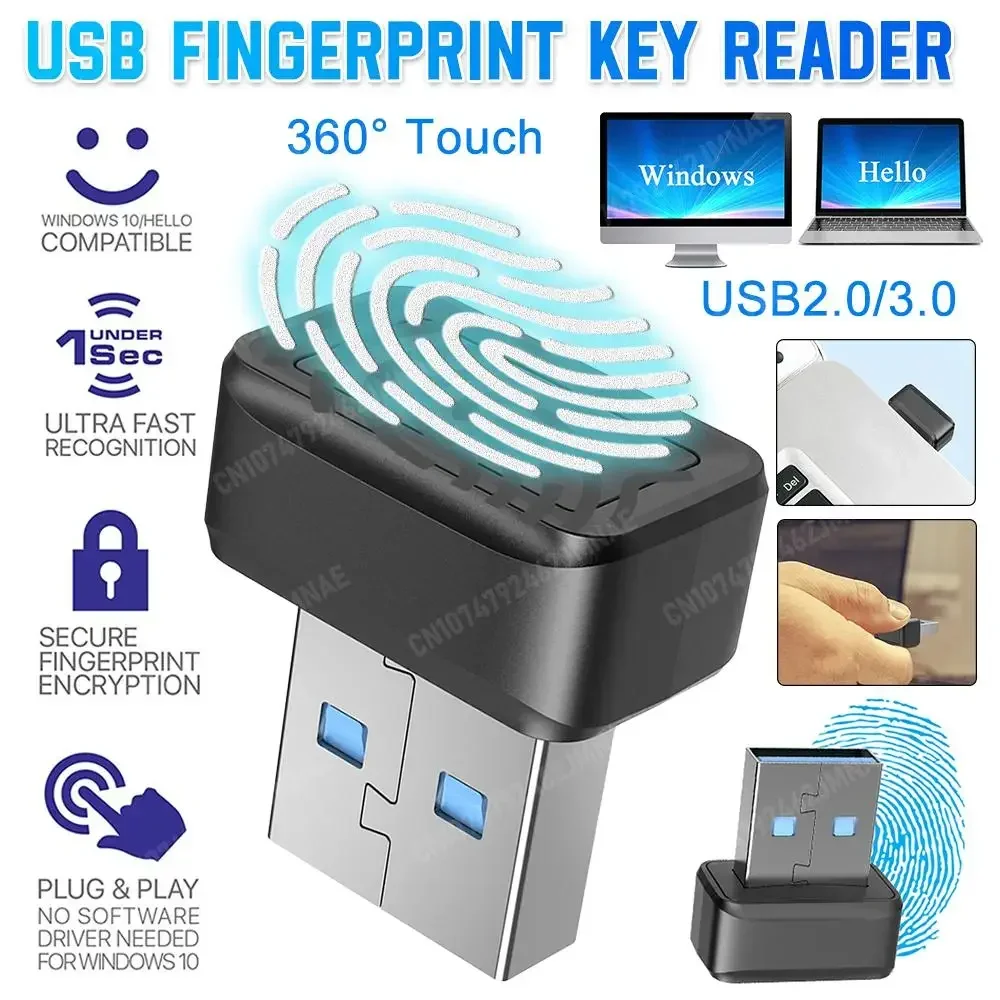 Windows 7 8 10 11 용 USB 지문 키 리 - Fingerprint Reader Usb 리뷰 및 가격
