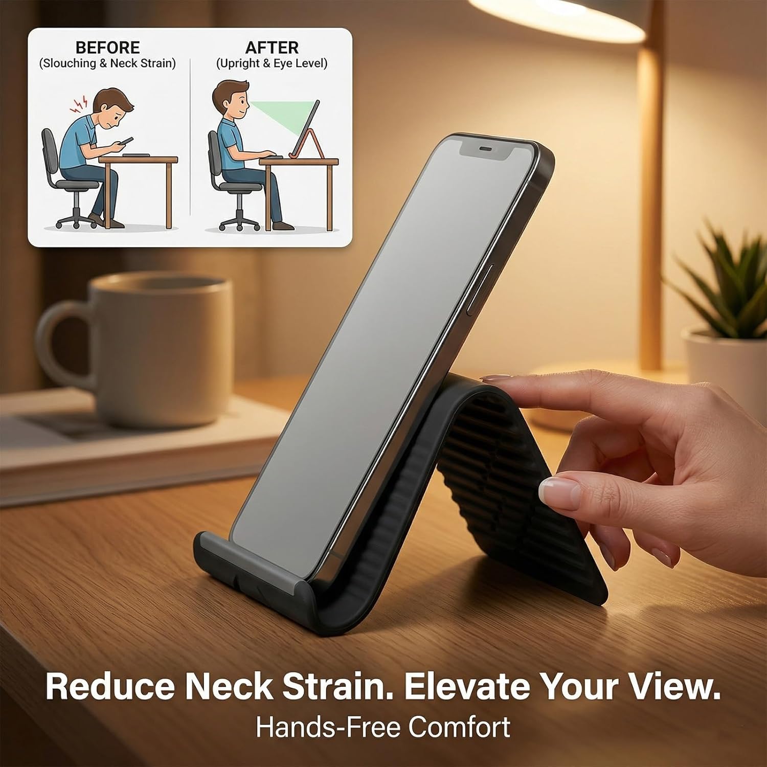 유연하고 접이식인 실리콘 폰 홀더, 휴대용 조절식 다각 - Laptop Office Accessories 리뷰 및 가격
