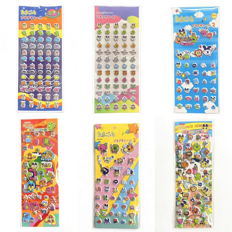 6Pcs Tamagotchi 만화 버블 스티커 창의력  - Laptop Accessories Stickers 리뷰 및 가격