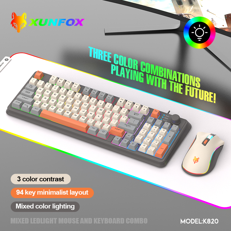 K820 USB 유선 게임 키보드 마우스 세트 조명 데 - Laptop Accessories Women 리뷰 및 가격