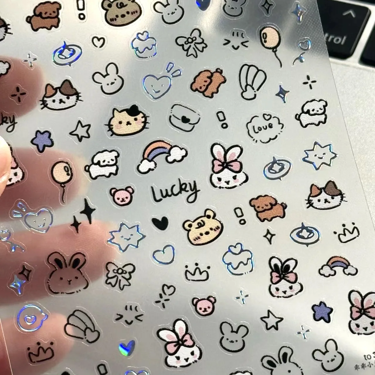 3Pcs 미니 만화 강아지 토끼 스티커 헤드셋 노트북  - Laptop Accessories Headphones 리뷰 및 가격