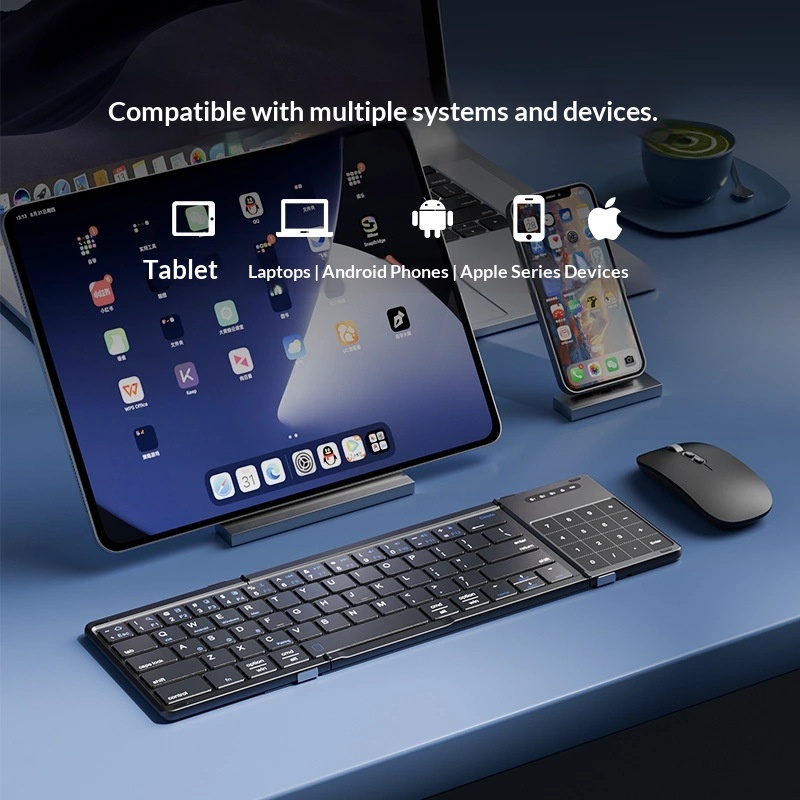 Mengzu Tri Fold 무선 블루투스 키보드(숫자 - Laptop Accessories Distributor 리뷰 및 가격