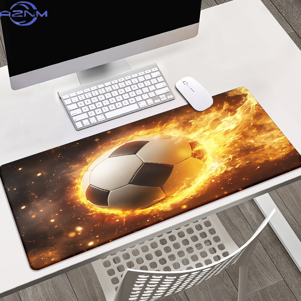 브랜드 파이어 축구 마우스 패드 아이언 아트 게임 매트 - Laptop Accessories Brand 리뷰 및 가격