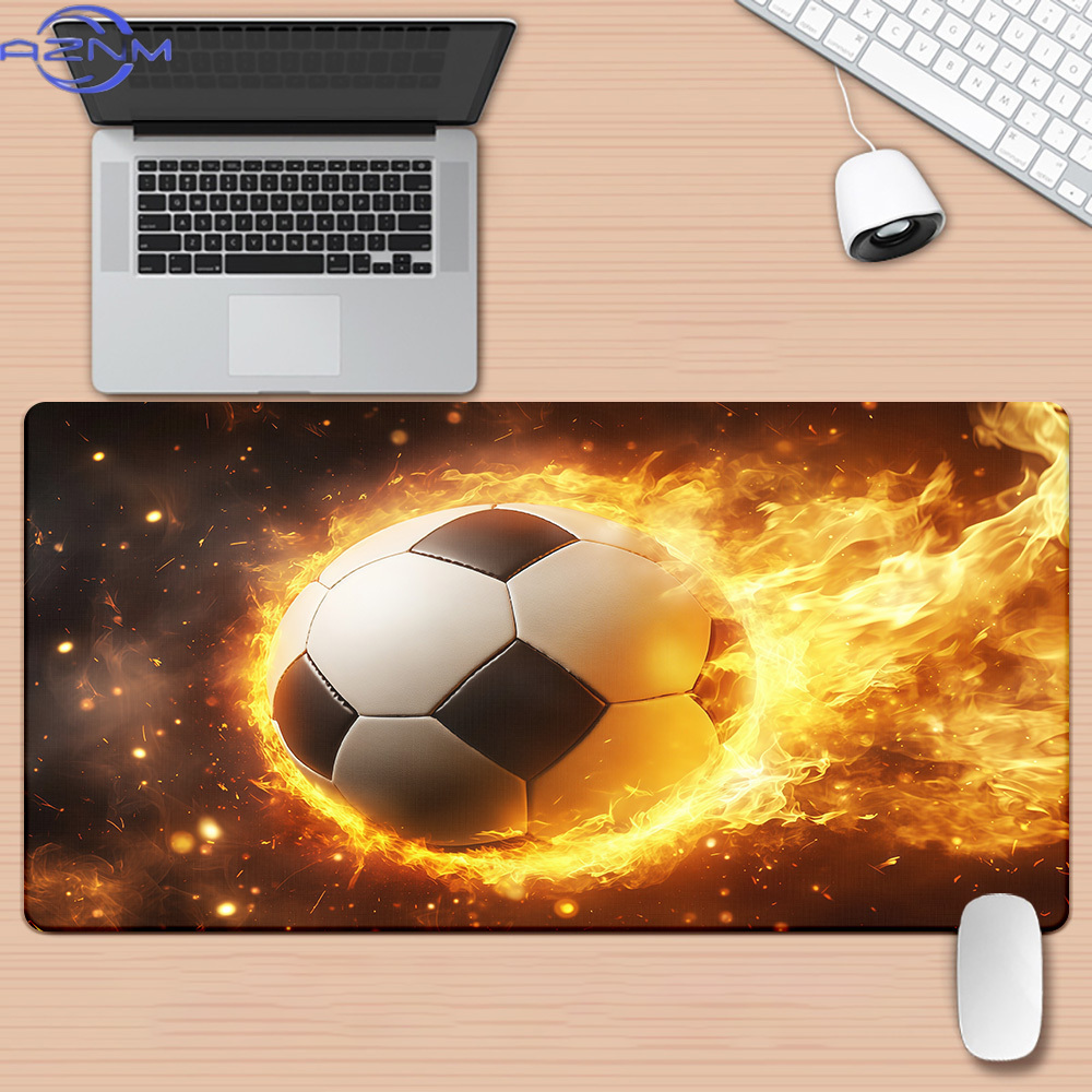 브랜드 파이어 축구 마우스 패드 아이언 아트 게임 매트 - Laptop Accessories Brand 리뷰 및 가격
