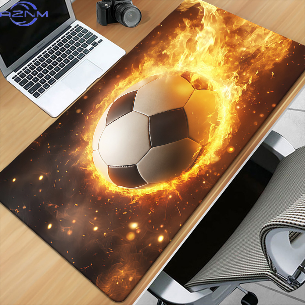 브랜드 파이어 축구 마우스 패드 아이언 아트 게임 매트 - Laptop Accessories Brand 리뷰 및 가격