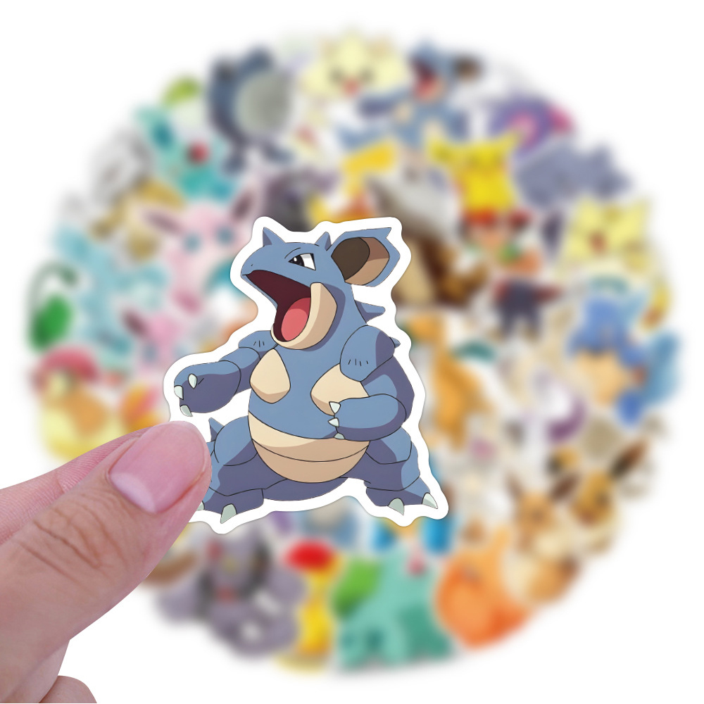 50/60pcs 귀여운 만화 애니메이션 포켓몬 스티커  - Laptop Accessories Toys 리뷰 및 가격