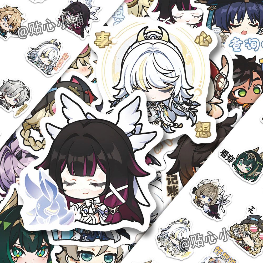 64PCS Genshin Impact Moon Maid - Laptop Accessories Stickers 리뷰 및 가격