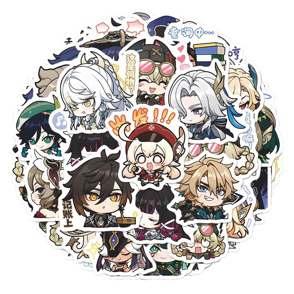 64PCS Genshin Impact Moon Maid - Laptop Accessories Stickers 리뷰 및 가격
