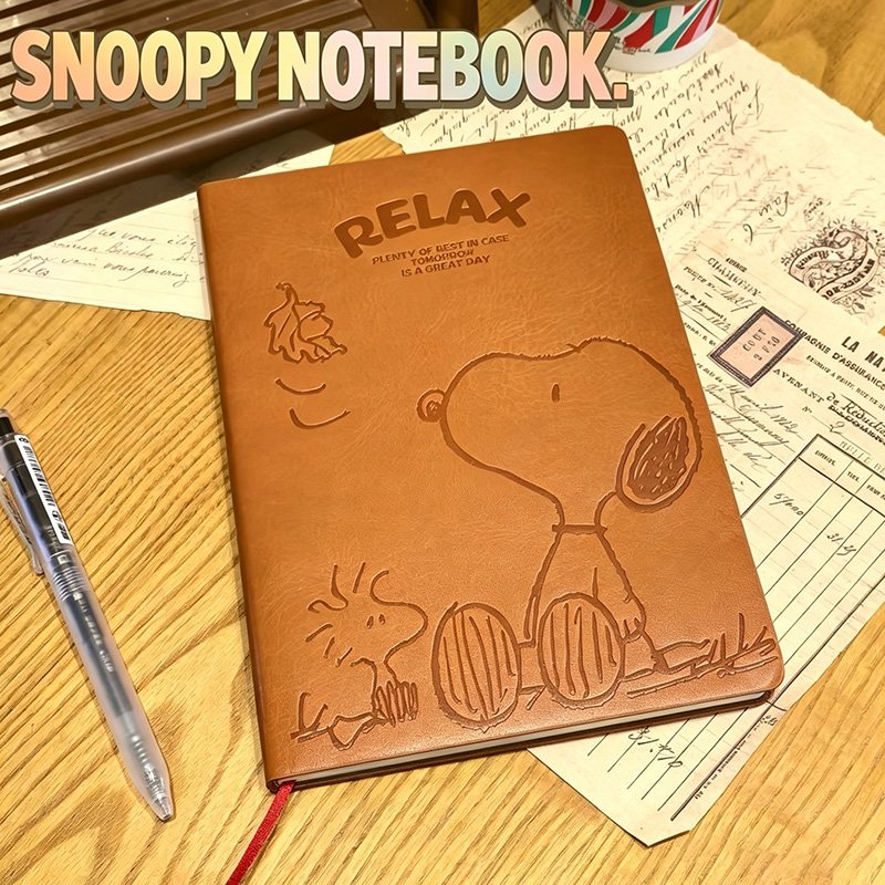 빈티지 스누피 A5 가죽 노트 귀여운 엠보싱 커버 저널 - Laptop Accessories Cover 리뷰 및 가격